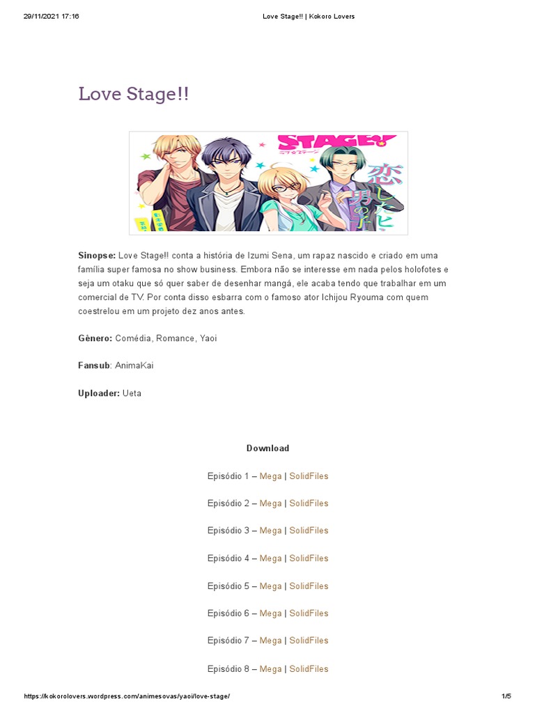 Love Stage!! - Kokoro Lovers, PDF, Entretenimento